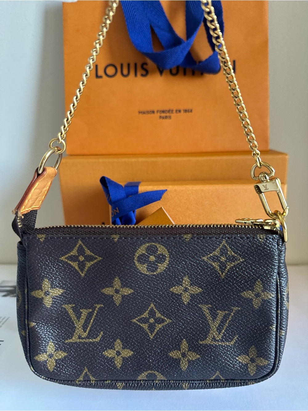 Louis Vuitton Mini Pochette Accessoires Monogram FL0065 With Gift Packaging